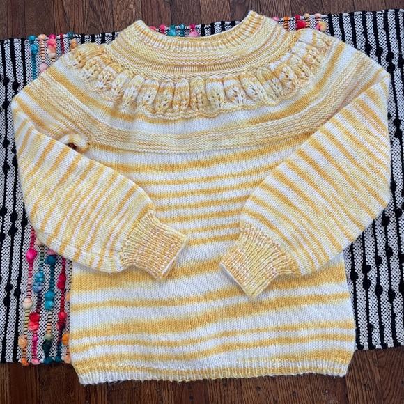 Crochet Knit Sweater Handmade Grandma Cottagecore Chunky Winter - Picture 12 of 16